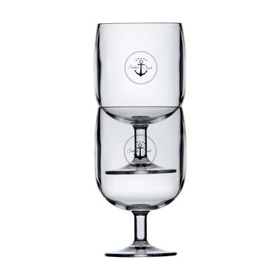 Ecozen Set of 6 Sailor Soul Stackable Wine Glass -...
