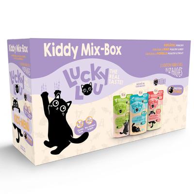 48x 125g Lucky Lou Lifestage Kitten Mix I (3 Sorten) Katzenfutter nass