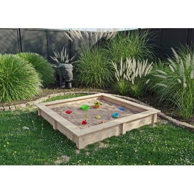 Sandkasten KONIFERA, beige (natur), Sandkästen, Kinder, B/H/L: 150cm x 24cm x 150cm, Holz, BxLxH: 150x150x24 cm, B:150cm H:24cm L:150cm