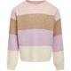 Strickpullover KIDS ONLY "KOGSANDY L/S STRIPE PULLOVER" Gr. 122/128, rosa (sepia rose) Mädchen Pullover