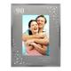 Personalised Age 90 4x6 Diamante Glass Photo Frame - 90th Birthday Gift