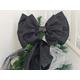 Black Satin Bow For Christmas Tree, Tinsel alternative, Large Handmade bow, Christmas Tree, Large present Bow, Christmas tree decor