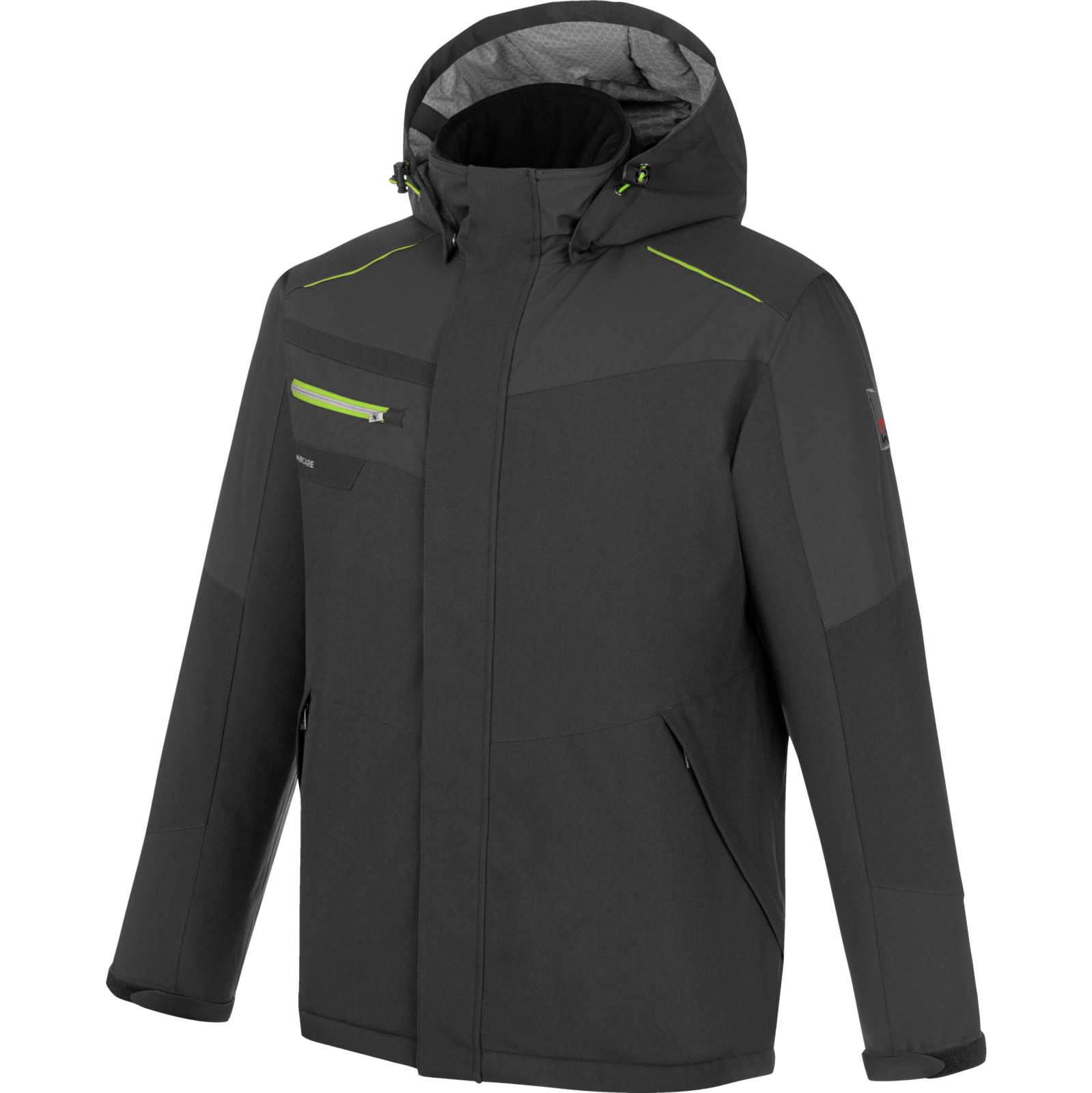 Softshell matelassée de travail Stretch Evolution Würth MODYF Anthracite/Lime