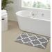 Red Barrel Studio® Marrakesh Collection Large Bath Mat, Machine Washable & Reversible Bathroom Rugs Polyester in Gray | 17 W in | Wayfair