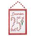 Transpac Wood 12.25 in. Multicolored Christmas Candy Cane Stripe Wall Decor