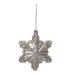 Transpac Glass 4.5 in. White Christmas Antique Style Tree Snowflake Ornament