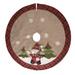 Transpac Polyester 42 in. Multicolored Christmas Light Up Rustic Snowman Tree Skirt - 42" x 1.5" x 42"