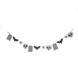 Transpac Wood 43.31 in. Multicolored Halloween Pastel Witch Garland