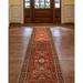 Noori Rug Fine Vintage Distressed Alburn Rust/Charcoal Runner - 3'4" x 16'10"