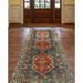 Noori Rug Fine Vintage Distressed Omaira Charcoal/Lt. Brown Runner - 4'11" x 10'6"