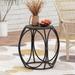 Juan Outdoor Wicker and Iron Side Table by Christopher Knight Home
