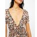 Free People Dresses | Free People Forget Me Not Mini Dress Floral Pattern. Size 4 | Color: Orange/White | Size: 4