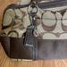 Coach Bags | Coach Bag Purse Two Handle Let’s Go Shop. Fun. Browns Wide Opening Handles | Color: Brown/Cream | Size: Os