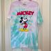 Disney Tops | Disney Traditional Mickey Mouse Tie-Dye T-Shirt | Color: Green/Red | Size: L