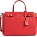 Kate Spade Bags | Kate Spade Women's Lanie Leather Large Top Handle Red Satchel Crossbody | Color: Black/Gold/Red/White | Size: Os