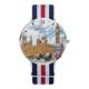 Watercolor London City Painting Big Ben Wrist Watches Simple Silver Dial Men Quartz Watches for Business Casual Wrist Watch for Women
