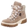 Winterboots RIEKER, Damen, Gr. 42, beige, Lederimitat, Textil, sportlich, Schuhe, Winterstiefelette, Schnürboots, Plateau, mit Warmfutter-Ausstattung