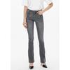 Bootcut-Jeans ONLY "ONLBLUSH LIFE MID FLARED", Damen, Gr. L (40), Länge 30, blau (colorot grau denim 30"), Denim/Jeans, Obermaterial: 92% Baumwolle, 6% Polyester, 2% Elasthan, Abriebeffekte, casual, Jeans 5-Pocket-Jeans