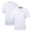 Men's Cutter & Buck White Georgia Tech Yellow Jackets Big Tall Virtue Eco Pique Tile Print Recycled Polo