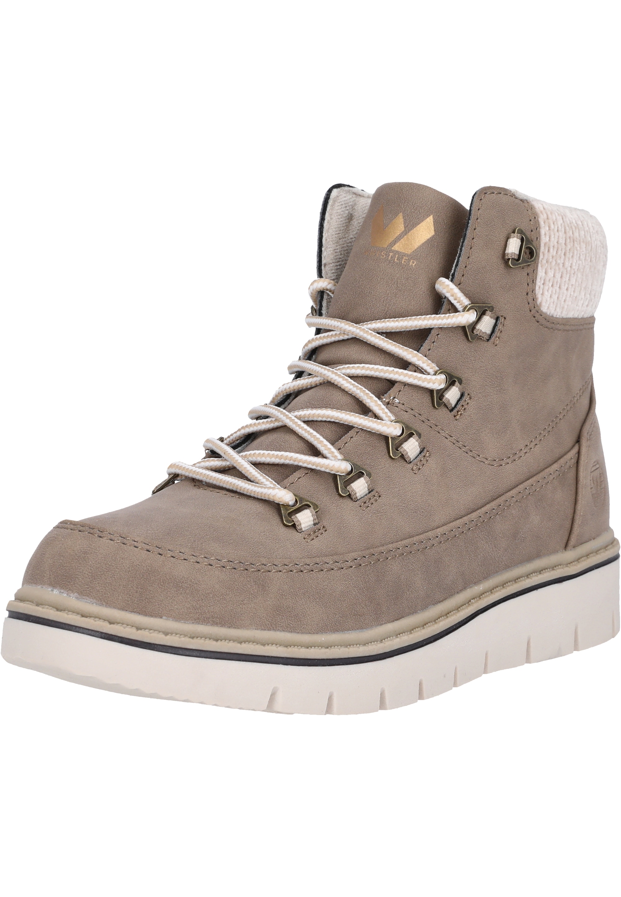 Stiefelette WHISTLER "Naje", Damen, Gr. 37, grau (hellgrau), Kunstfaser, Polyurethane, Schuhe Stiefelette, mit Allwetterprofil