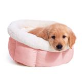 Best Friends by Sheri Cuddle Cup Ilan Cozy Microfiber Cat & Dog Bed Polyester in Brown | 9 H x 17 W x 17 D in | Wayfair 4982