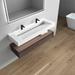 Better Vanity 60" Wall-Mounted Double Bathroom Vanity Set Wood/Plastic in Brown | 24 H x 59.1 W x 19.7 D in | Wayfair BT1760D-RO