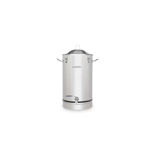 Klarstein Maischfest Fermenter 25 Fermentierkessel 25 Ltr Gärröhrchen Edelstahl Silber