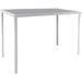 Hanover Naples Dining Table Glass/Metal in Gray | 59 W x 29.5 D in | Outdoor Dining | Wayfair NAPDNBRTBL-WG