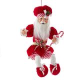 Kurt Adler Kringle Klaus Peppermint Chef Santa Wood/Plastic in Brown | 17 H x 6 W x 9 D in | Wayfair KK0120