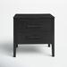 Joss & Main Godina 2 - Drawer Nightstand Wood in Black/Brown | 24 H x 20 W x 17 D in | Wayfair 0D475ECAA54A4A2799476A85DBB92729