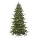The Holiday Aisle® 7' 5" H Slender Green Pine Christmas Tree w/ 500 Lights, Steel in Green/White | 48 W x 22 D in | Wayfair