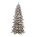 The Holiday Aisle® 6' 5" H Slender Green Pine Christmas Tree w/ 350 Lights, Steel in White | 42 W x 42 D in | Wayfair