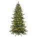 The Holiday Aisle® 6'5" H Slender Realistic Artificial Fir Christmas Tree w/ 350 Lights, Steel in Green | 42 W x 20 D in | Wayfair