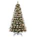 The Holiday Aisle® 90" H Green Pine Christmas Tree w/ 350 Lights, Metal in Green/White | 48 W x 22 D in | Wayfair E81D9AE3B8854232B937C8F22B99939F