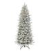 The Holiday Aisle® 90" H Slender Green PVC & PE Blend Fir Flocked/Frosted Christmas Tree w/ 400 LED Color Changing/Combination Lights, | Wayfair