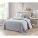 Corrigan Studio® Jarielis Microfiber Reversible 4 Piece Quilt Set Polyester/Polyfill/Microfiber in Gray | Twin Quilt + 2 Twin Shams | Wayfair