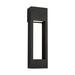 Joss & Main Blandburg Integrated LED Outdoor Flush Mount Aluminum/Glass/Metal in Black | 24 H x 7 W x 7 D in | Wayfair