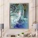 Wrought Studio™ Turquoise Liquid Art - Modern Canvas Wall Decor Metal in Blue/Gray/Green | 32 H x 16 W x 1.5 D in | Wayfair