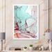 Wrought Studio™ Luxury Turquoise Marble Liquid Art II - Modern Canvas Artwork Metal in Blue/Gray/Green | 32 H x 16 W x 1 D in | Wayfair