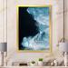 Wrought Studio™ Luxury Black Turquoise Marbled Flow Art - Modern Canvas Art Print Canvas in Black/Blue/Green | 12 H x 8 W x 1 D in | Wayfair