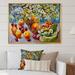 Charlton Home® Fruit & Flower Paint Still Life - Farmhouse Canvas Artwork Canvas, Cotton in Green/Orange | 12 H x 20 W x 1 D in | Wayfair