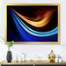 Wrought Studio™ Colorful Fractal Fire & Water Fusion V - Modern Canvas Artwork Plastic in Blue/Yellow | 34 H x 44 W x 1.5 D in | Wayfair