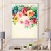 House of Hampton® Beige Floral Woman Portrait Iii - Glam Canvas Wall Decor Metal in Green/Red/White | 40 H x 30 W x 1.5 D in | Wayfair