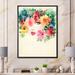 House of Hampton® Beige Floral Woman Portrait Iii - Glam Canvas Wall Decor Metal in Green/Red/White | 40 H x 30 W x 1.5 D in | Wayfair