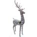 The Holiday Aisle® Frosted Standing Buck Lighted Display Plastic in Brown/Gray/White | 27 H x 9.5 W x 58 D in | Wayfair