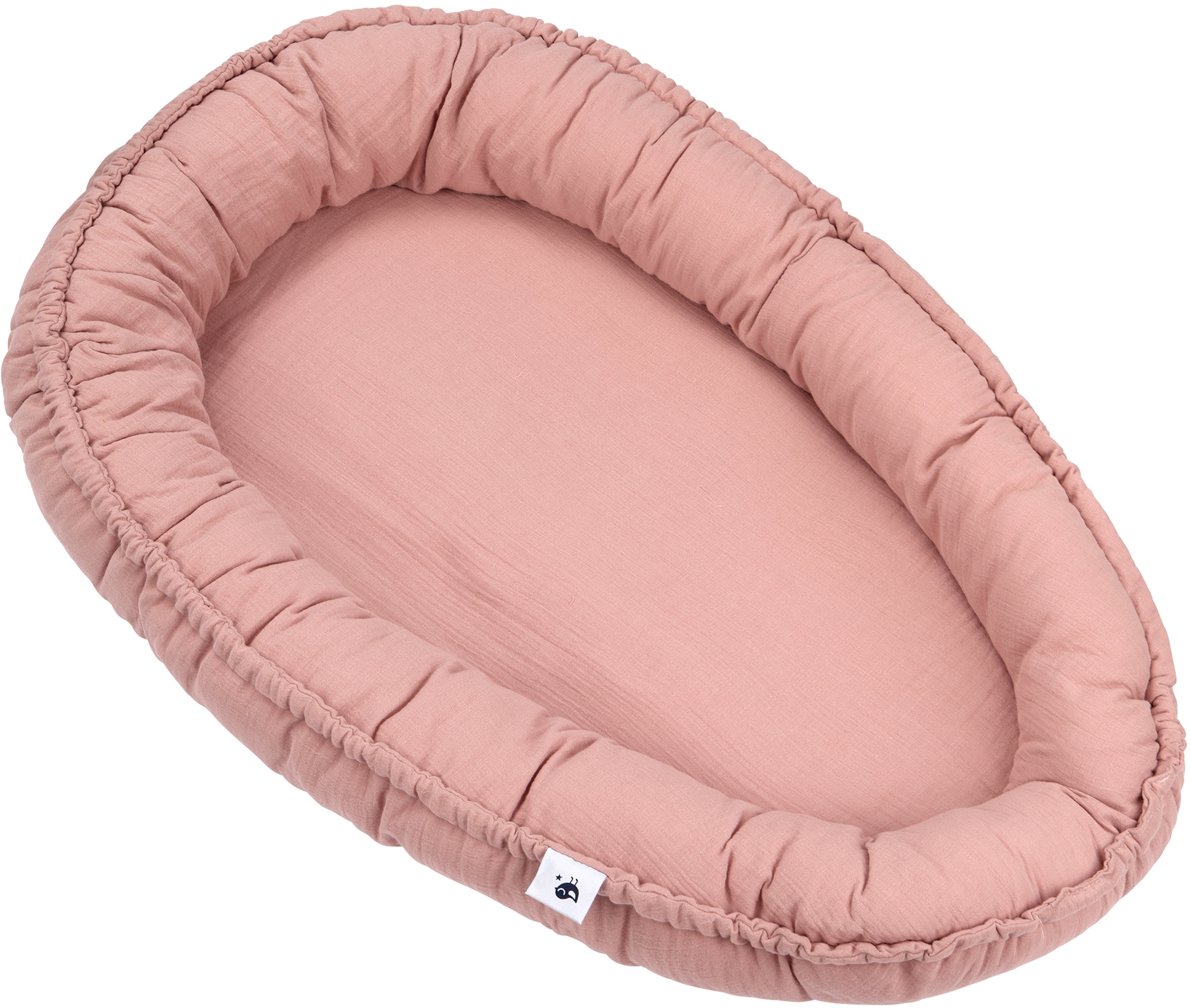 Kuschelnest JULIUS ZÖLLNER "NIDO, Musselin dusty rose", rosa (dustyrose), Obermaterial: 100% Baumwolle. Füllung: 100% Polyester, Bettnestchen, Made in Germany Image