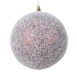 Vickerman 689417 - 6" Burgundy Matte Snow Ball Christmas Christmas Tree Ornament (2 pack) (MT220565)