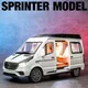 Modèle de bus Sprinter MPV Van en alliage pour enfants voiture jouet moulé sous pression son