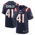 Men's Nike Brenden Schooler Navy New England Patriots Game Player Jersey