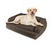 Brown Sofa Dog Bed, 41" L X 33" W X 9" H, Large